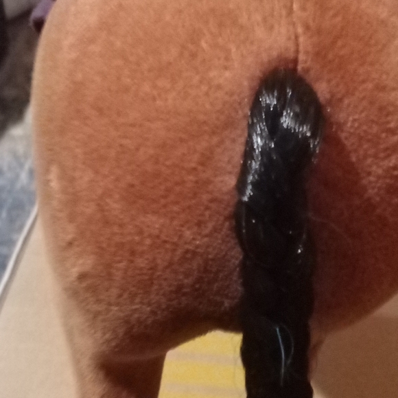 Felt huge tall horse collectible toy with saddle - Picture 6 of 8